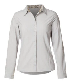 Kerrits Equitate Button Up Shirt -Marys Tack and Feed Store equitate button up ls leather front 40467 kerrits 93496.1677189895