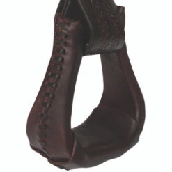 Tucker ErgoBalance Leather Laced Stirrups -Marys Tack and Feed Store ergo balance leather lace stirrup brown2 0265 2200 tucker 74525.1571775742