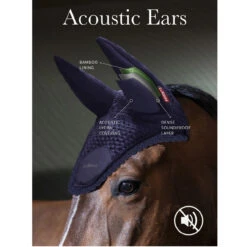LeMieux Essence Acoustic Ear Bonnet S25 -Marys Tack and Feed Store essence ear bonnet navy acoustic ears IT05922 lemieux 20832.1741806530
