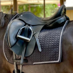 Halter Ego Crystal European Cotton Dressage Pad 16 Halter Ego Crystal European Cotton Dressage Pad -Marys Tack and Feed Store euro cotton drsg crystal black lifestyle EUROPEAN COTTON XTL halter ego 20896.1740706348