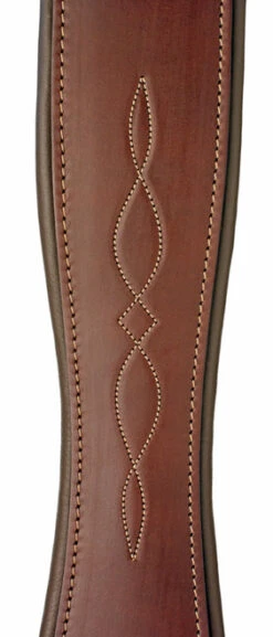 Edgewood Fancy Stitch Leather Overlay Girth With Double End Elastic -Marys Tack and Feed Store fancy stitch 2end elastic overlay girth havana detail edgewood 52138.1587248249