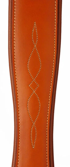 Edgewood Fancy Stitch Leather Overlay Girth With Double End Elastic -Marys Tack and Feed Store fancy stitch 2end elastic overlay girth newmarket detail edgewood 51722.1587248267