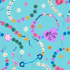 Belle & Bow Friendship Pony Saddle Pad 7 Belle & Bow Friendship Pony Saddle Pad -Marys Tack and Feed Store friendship print FRIENDSHIP bellebow 85617.1756506430