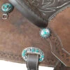 Alamo Saddlery Geo Aztec Barrel Saddle -Marys Tack and Feed Store geo barrel brown detail2 GEO AZTEC alamo 38344.1650487046