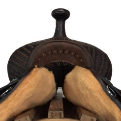 Alamo Saddlery Geo Aztec Barrel Saddle -Marys Tack and Feed Store geo barrel brown front GEO AZTEC alamo 66490.1650487049