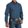 Men's Cinch Blue Geo Print Shirt Long Sleeve -Marys Tack and Feed Store geo print shirt ls blue side2 MTW1105510 cinch 93151.1677634168