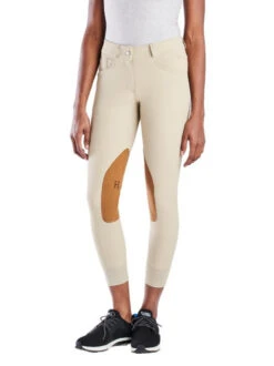 Hadley Mid Rise Breeches Knee Patch -Marys Tack and Feed Store hadley mid rise kp tan side 30517 smartpak 79956.1649373427