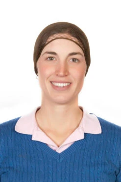 One Knot Hairnet 10 One Knot Hairnet -Marys Tack and Feed Store hairnet on head front one knot 31537.1712844903