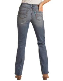 Rock & Roll Hooey Mid Rise Jean -Marys Tack and Feed Store hooey jeans mid rise vintage back HYWD4MR16B rr denim 09790.1678312734