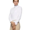 Cavalleria Toscana Hunter Competition Shirt Long Sleeve -Marys Tack and Feed Store hunter competition LS white side CAD191 JE002 0001 cavalleria 33255.1690564925