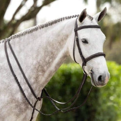 LeMieux Stitched Hunter Bridle With Reins -Marys Tack and Feed Store hunter stitched bridle havana grey horse IT05852 lemieux 77492.1730153078