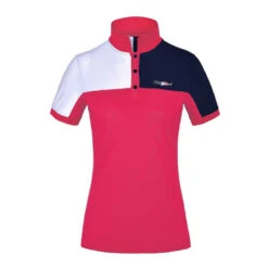 Kingsland Janey Tech Polo -Marys Tack and Feed Store janey polo red geranium front 211 PT 717 3003 KL 03885.1613259227