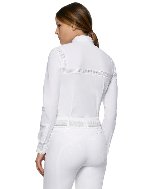 Cavalleria Toscana Jersey Shirt Perforated Insert Long Sleeve 3 Cavalleria Toscana Jersey Shirt Perforated Insert Long Sleeve