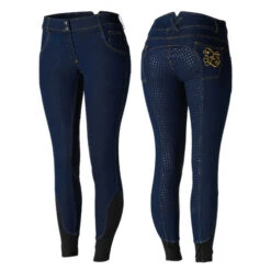 Horze Jessi-Lyn Denim Full Seat Breeches -Marys Tack and Feed Store jessi lyn denim FS dkblue front back cp3664 horze 84018.1657850264
