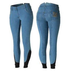 Horze Jessi-Lyn Denim Full Seat Breeches -Marys Tack and Feed Store jessi lyn denim FS ltblue front back cp3664 horze 37049.1657850270