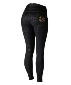 Horze Jessi-Lyn Denim Full Seat Breeches -Marys Tack and Feed Store jessi lyn fs denim black back cp3664 horze 28851.1628628421