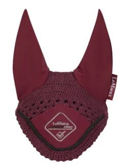 LeMieux Junior Pro Fly Bonnet -Marys Tack and Feed Store junior pro fly bonnet burgundy front 5834 lemieux 12311.1670603316