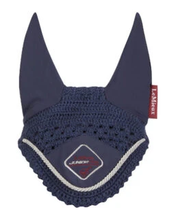 LeMieux Junior Pro Fly Bonnet -Marys Tack and Feed Store junior pro fly bonnet navy front 5833 lemieux 84169.1670603307