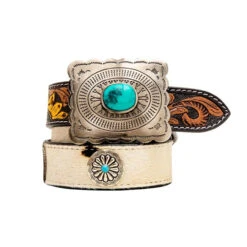 Myra Klepto Hand Tooled Concho Belt