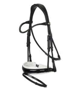 LeMieux Kudos Patent Dressage Bridle -Marys Tack and Feed Store kudos patent dressage bridle black white IT04762 lemieux 64588.1721447136