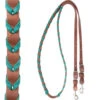 Martin Saddlery Laced Barrel Rein -Marys Tack and Feed Store laced barrel rein turquoise br34bltl martin saddlery 29206.1561063931