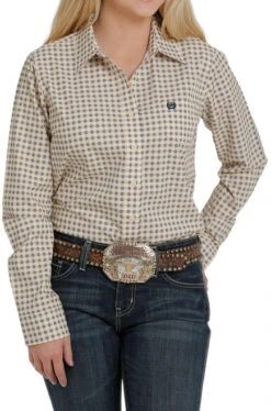 Cinch Ladies ArenaFlex Shirt Long Sleeve -Marys Tack and Feed Store lds arenaflex ls yellow front MSW9163003 cinch 16606.1659560121