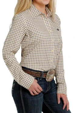 Cinch Ladies ArenaFlex Shirt Long Sleeve -Marys Tack and Feed Store lds arenaflex ls yellow side MSW9163003 cinch 48736.1658960776
