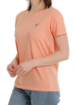 Ladies Cinch Rodeo Brand Tee Short Sleeve -Marys Tack and Feed Store lds rodeo brand ss coral side MSK7901001 cinch 35809.1677609765