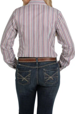 Cinch Ladies Tencel Print Shirt -Marys Tack and Feed Store lds stripe ls multi back MSW9164180 cinch 71195.1652987306