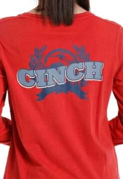 Ladies Cinch Logo Red Tee Long Sleeve 7 Ladies Cinch Logo Red Tee Long Sleeve -Marys Tack and Feed Store lds tee shirt ls red detail MSK7895005 cinch 26646.1677610816