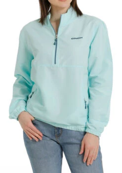 Ladies Cinch Windbreaker -Marys Tack and Feed Store lds windbreaker lt.blue front MAK7902001 cinch 82206.1677551131