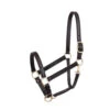 Perri's 1-Inch Leather Turnout Halter -Marys Tack and Feed Store leather turnout halter 1in havana perris 07874.1587672501