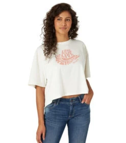 Wrangler Long Live Cowgirls Crop Tee