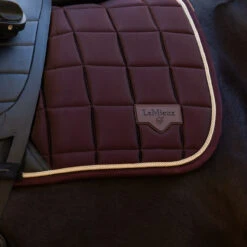 LeMieux Loire Classic Dressage Square Pad AW25 -Marys Tack and Feed Store loire drsg classic pad au25 damson detail IT007099 lemieux 63344.1755643099