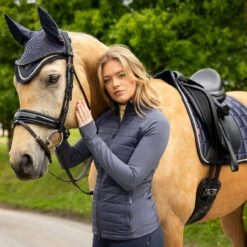 LeMieux Loire Classic Dressage Square Pad SS25 -Marys Tack and Feed Store loire drsg pad s25 dusk lifestyle model IT05933005 lemieux 97879.1739996182