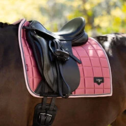 LeMieux Loire Classic Dressage Square Pad SS25 -Marys Tack and Feed Store loire drsg pad s25 peony detail IT05934005 lemieux 47464.1739996181