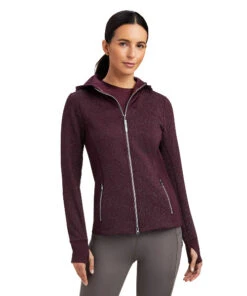 Ariat Lumina Full Zip Hoodie -Marys Tack and Feed Store lumina full zip hoodie mulberry front 10041388 ariat 56344.1661647686
