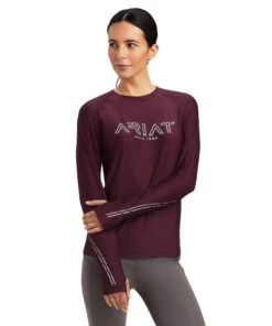 Ariat Lumina Tee Long Sleeve -Marys Tack and Feed Store lumina tee ls mulberry front 10041255 ariat 34194.1661643950