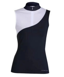 Aubrion Luton Show Shirt Sleeveless -Marys Tack and Feed Store luton show shirt white navy front edit 9033 aubrion 06350.1683587803