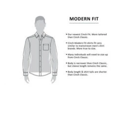 Cinch Modern Fit Print Shirt Long Sleeve -Marys Tack and Feed Store men modern fit size chart cinch 51302.1652992345