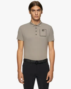 Men's Cavalleria Toscana Raceway Polo Short Sleeve 9 Men's Cavalleria Toscana Raceway Polo Short Sleeve -Marys Tack and Feed Store men team raceway polo ss taupgrey front POU301 PA060 8C00 CT 33628.1659815419