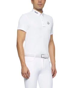 Cavalleria Toscana Men's CT Team Short Sleeve Polo 9 Cavalleria Toscana Men's CT Team Short Sleeve Polo -Marys Tack and Feed Store mens CT team polo SS white side POU237 PA048 0001 cavalleria 96423.1624996140