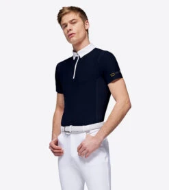 Men's RG Zip Competition Polo Short Sleeve 11 Men's RG Zip Competition Polo Short Sleeve -Marys Tack and Feed Store mens competition zip polo ss navy side POM005 JS001 7901 cavalleria toscana 02601.1670292355