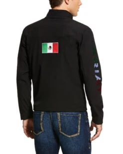Men's Ariat Team Softshell Mexico Jacket -Marys Tack and Feed Store mens team mexico jacket black back 10031424 ariat 08311.1645224947