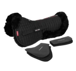 LeMieux Pro-Sorb Merino+ Half Pad 2-Pocket -Marys Tack and Feed Store merino plus pro sorb HP black black lemieux 27630.1670984868