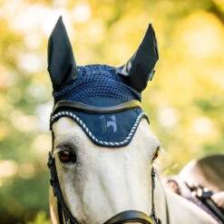 Horseware Ireland Horseware Newmarket Ear Net -Marys Tack and Feed Store newmarket ear net navy front DEHC11 VRKB horseware 68436.1745623191