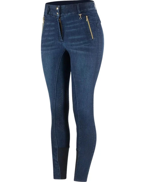 Horze Nicole Denim Knee Patch Breeches 3 Horze Nicole Denim Knee Patch Breeches