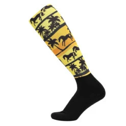 Equine Couture Horse Prints Boot Socks -Marys Tack and Feed Store ocala sunrise socks medial 110923 equine couture 49315.1725039026