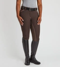 Piper Evolution Breeches Full Seat -Marys Tack and Feed Store piper evolution fs brown pink front 33064 smartpak 52731.1665609301