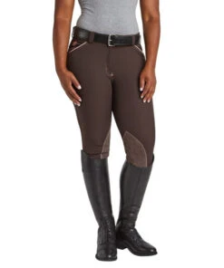 Piper Evolution Breeches Knee Patch -Marys Tack and Feed Store piper evolution kp brown pink front 33063 smartpak 06569.1665704810